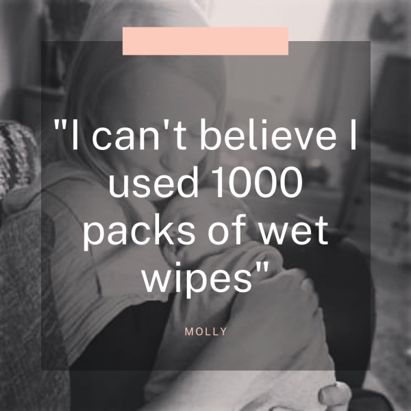 I couldn't believe I used 1000 packs of wet wipes